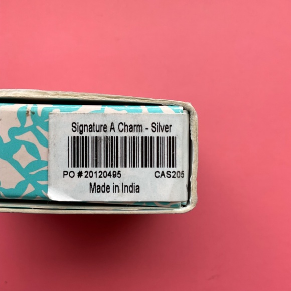 Stella & Dot Signature script A inital charm - sterling silver - Picture 3 of 3